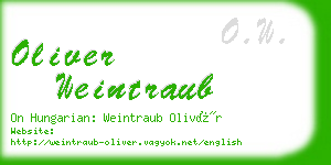 oliver weintraub business card